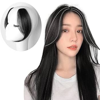 あいす　ウィッグご確認ページ Amazon.co.jp: Aisiqueens前髪ウィッグ 黒 人毛 2ピース/セット